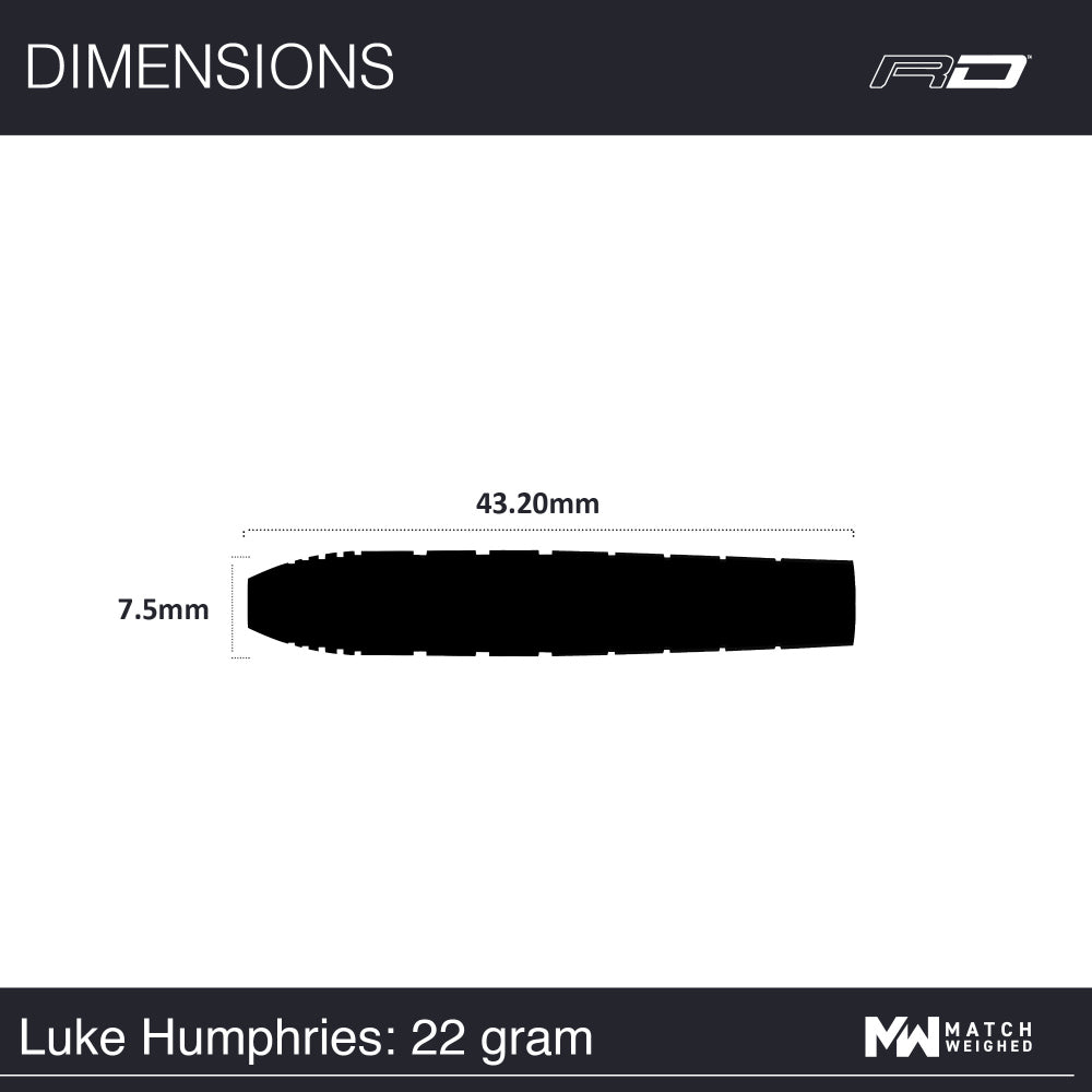 Red Dragon Luke Humphries 50 Years Limited Edition 22g Steeldart