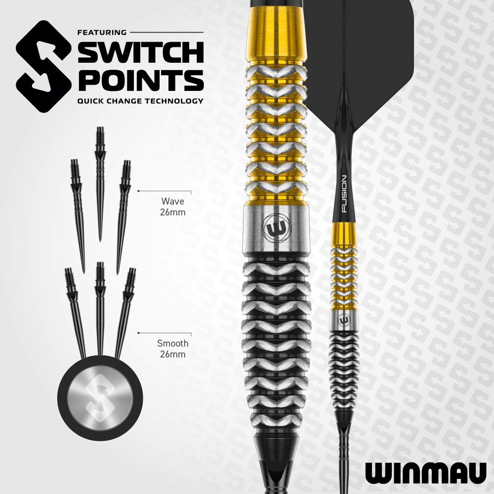 Winmau Steel Dart Set Exion Torpedo Switch Point
