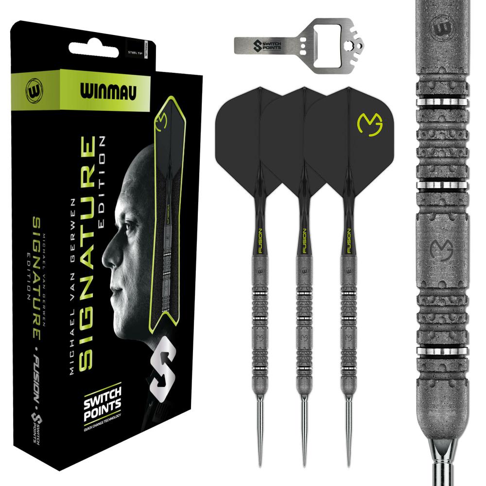 Winmau Steel Dart Set Michael Van Gerwen Signature Edition Switch Point