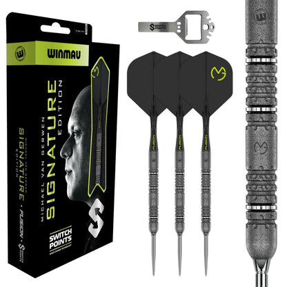 Winmau Steel Dart Set Michael Van Gerwen Signature Edition Switch Point