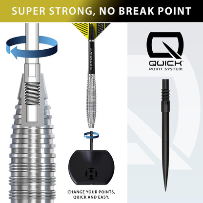 Harrows Steel Dart Set NX90 Bomb Quick Point