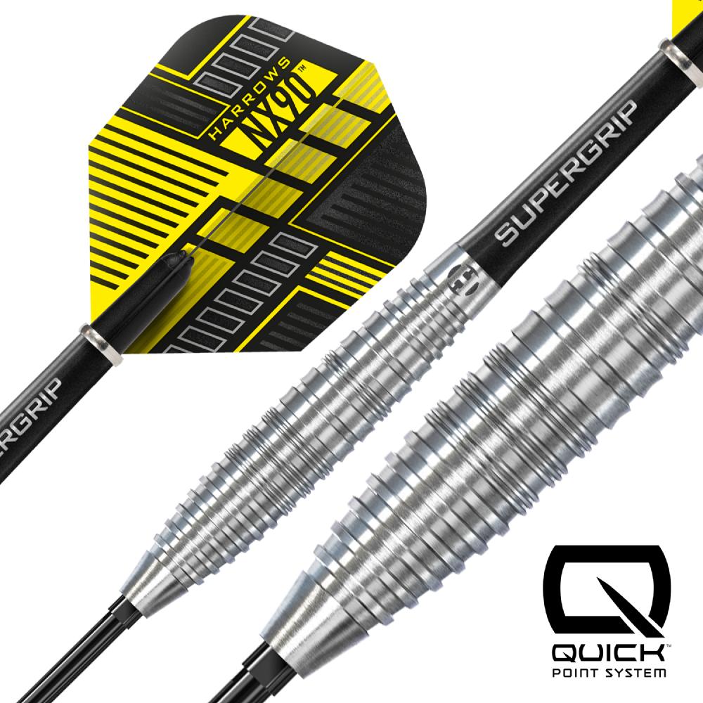 Harrows Steel Dart Set NX90 Bomb Quick Point