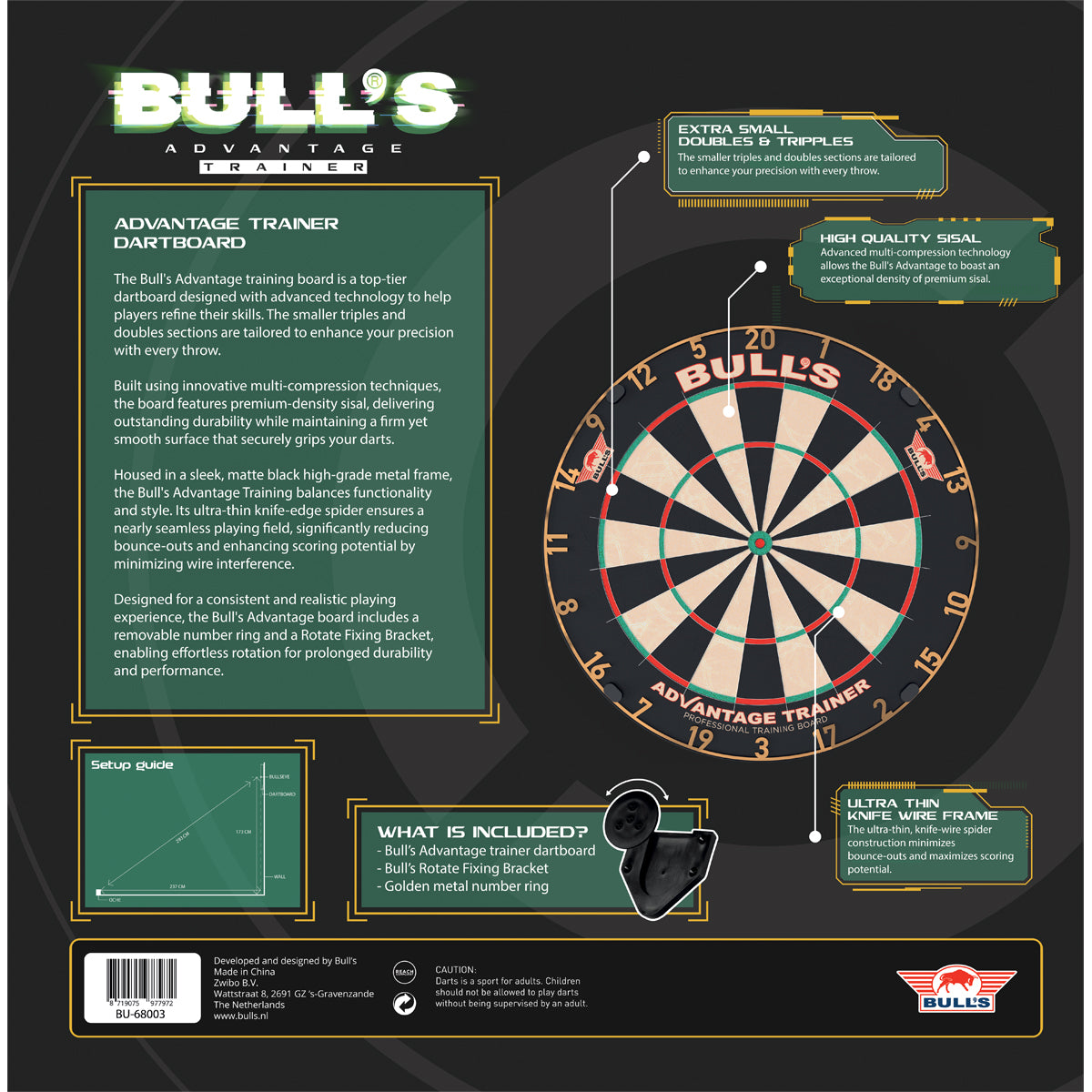 Bulls Advantage 7.01 Trainer Dartboard