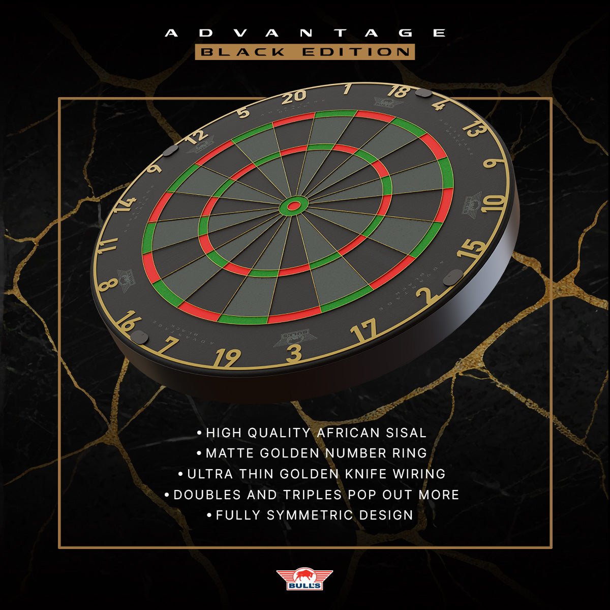 Bulls Advantage Black Edition Dartboard