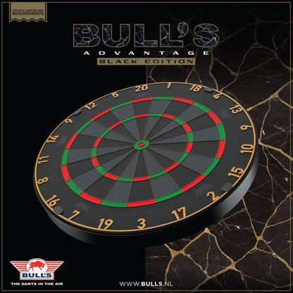 Bull’s Advantage Black Edition Dartboard x Bull’s Lumo XL Surround Light System – Bundle
