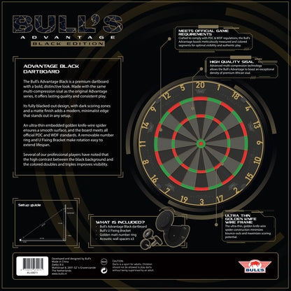 Bulls Advantage Black Edition Dartboard
