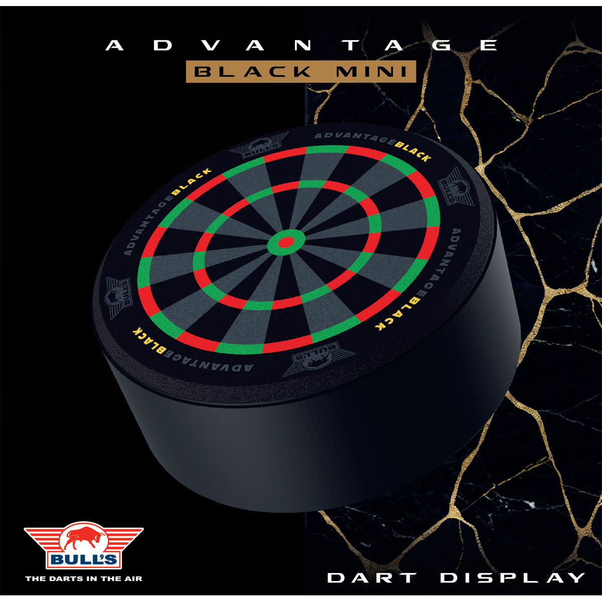 Bulls Advantage Black Mini Dartboard