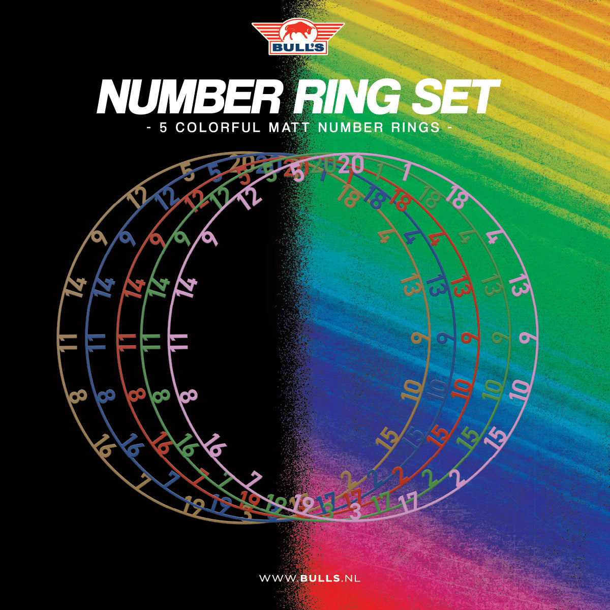 Bulls Colorful Matt Numbering Set 5 Stück