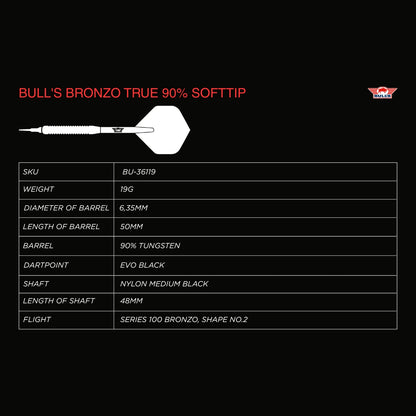 Bulls Dart Set Bronzo True 18g