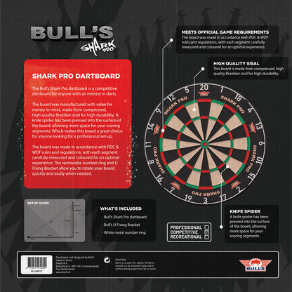 Bulls Shark Pro Dartboard Neu