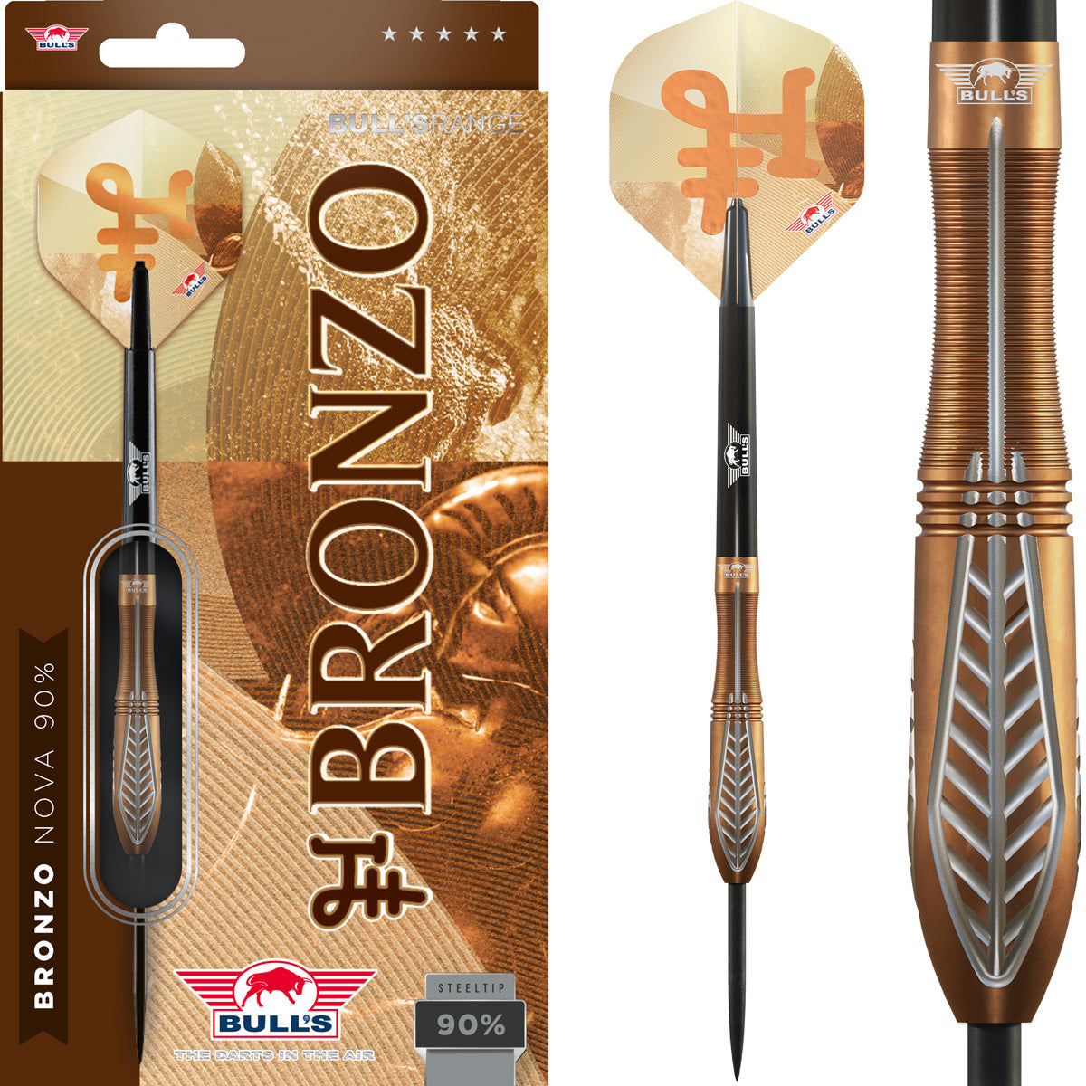 Bulls Steel Dart Set Bronzo Nova