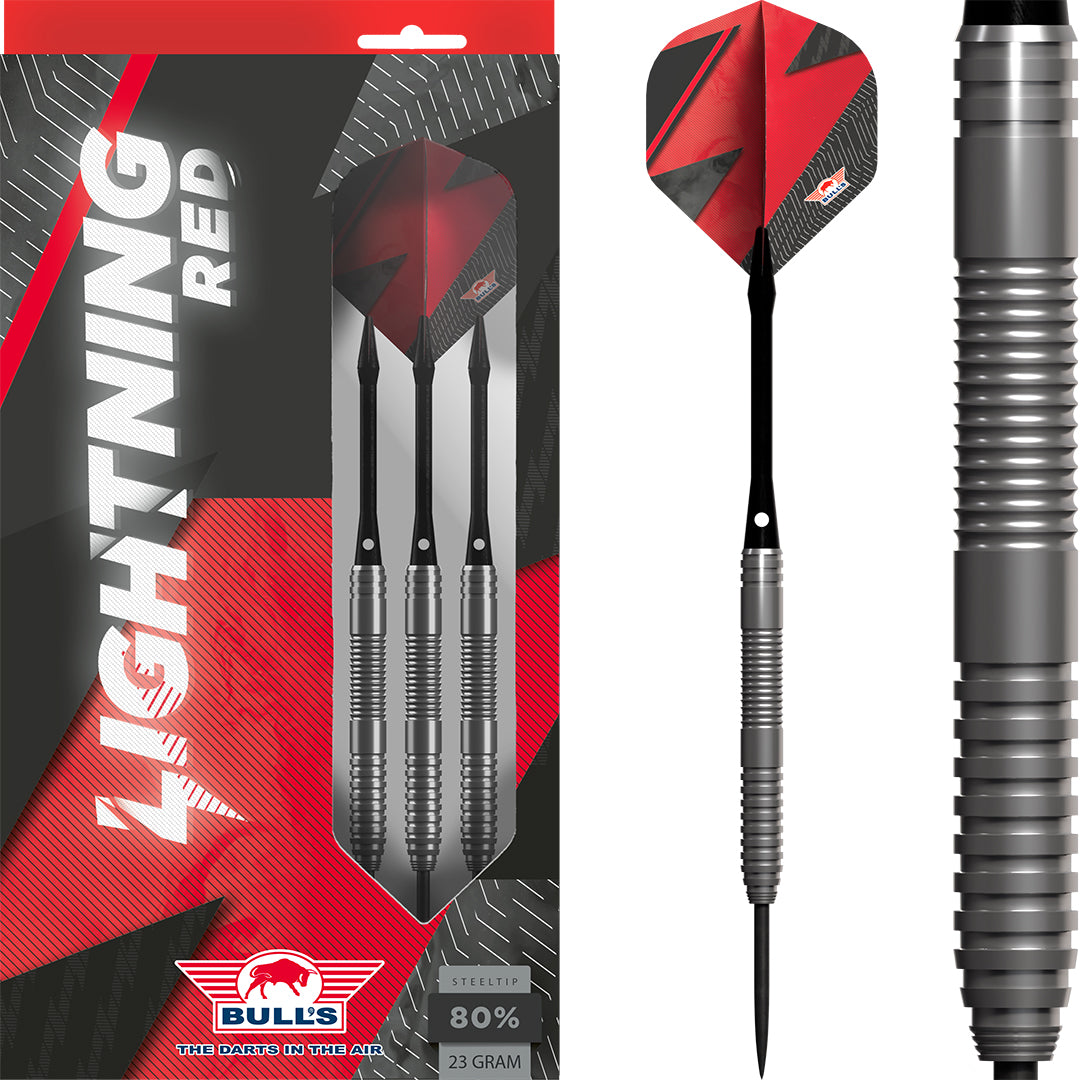 Bulls Steel Dart Set Lightning Red