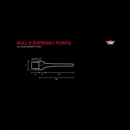 Bulls Superkey Spitzen 1/4" (1000 Stück)