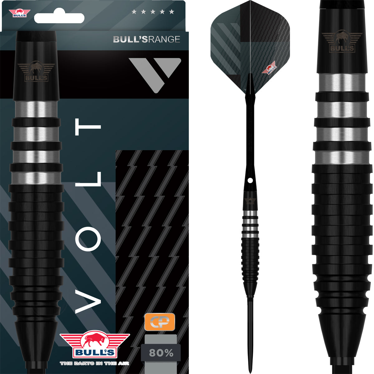 Bulls Volt Black CP Steel Dart