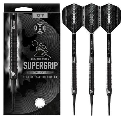 Harrows Dart Set Supergrip Black Edition