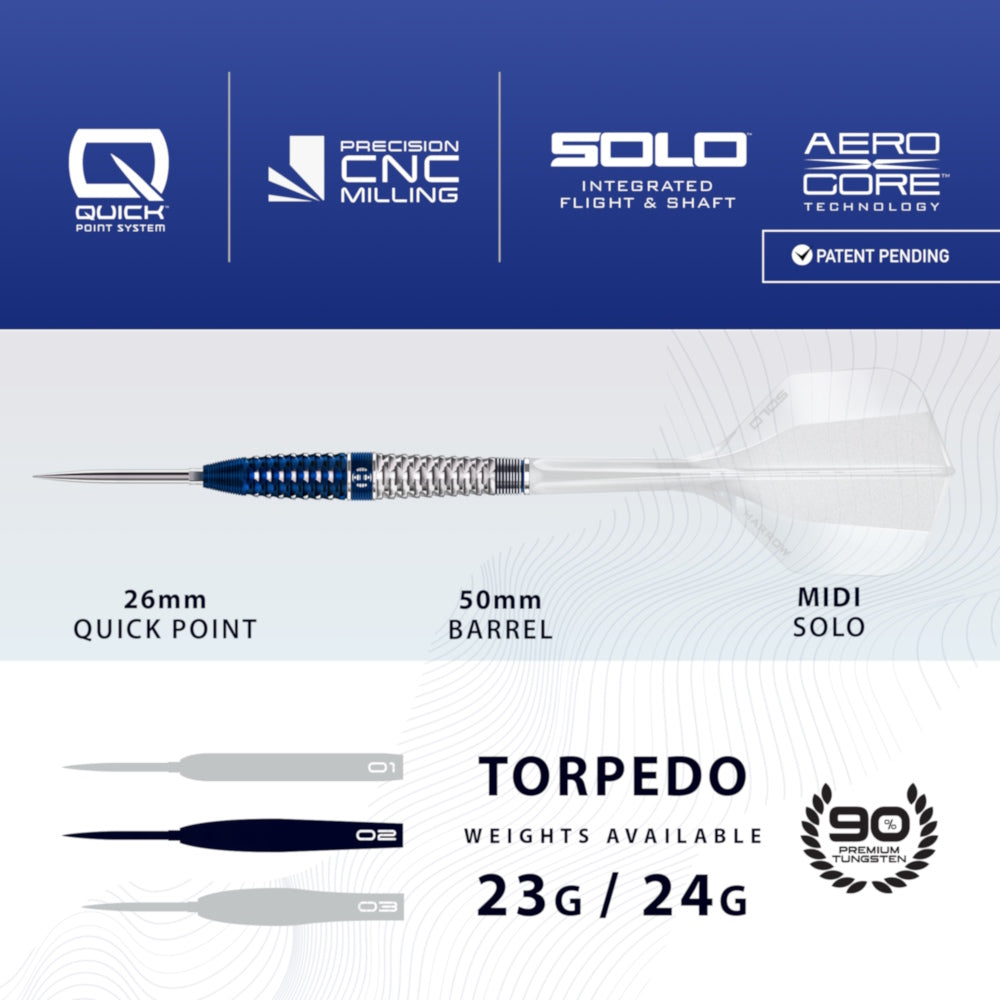 Harrows Steel Dart Set Geo Torpedo