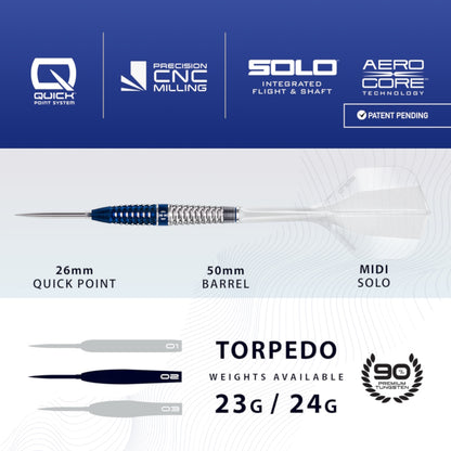 Harrows Steel Dart Set Geo Torpedo
