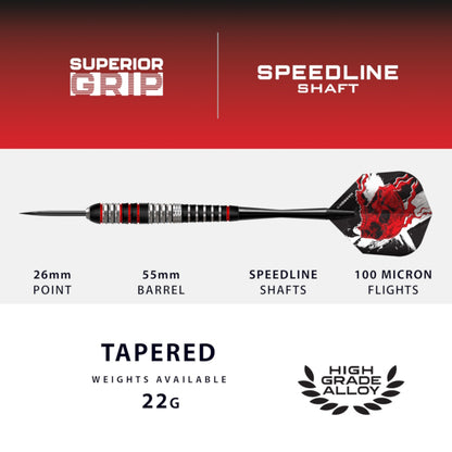Harrows Steel Dart Set Heavy Metal 22g