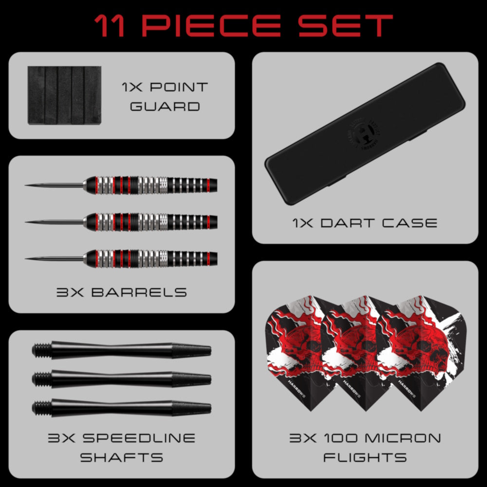Harrows Steel Dart Set Heavy Metal 22g