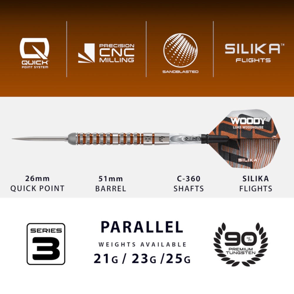 Harrows Steel Dart Set Luke Woodhouse Series 3