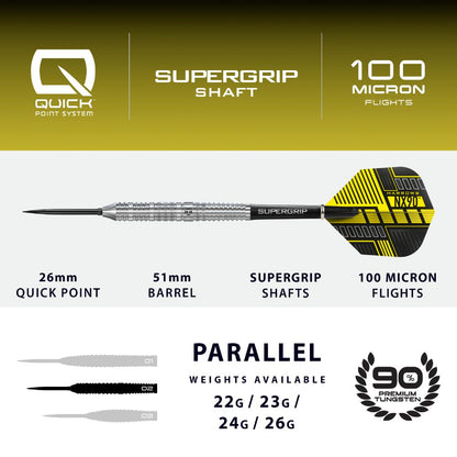 Harrows Steel Dart Set NX90 Parallel Quick Point