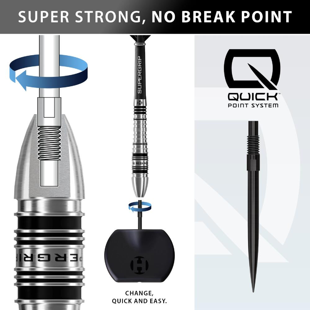 Harrows Steel Dart Set Supergrip QP Bomb