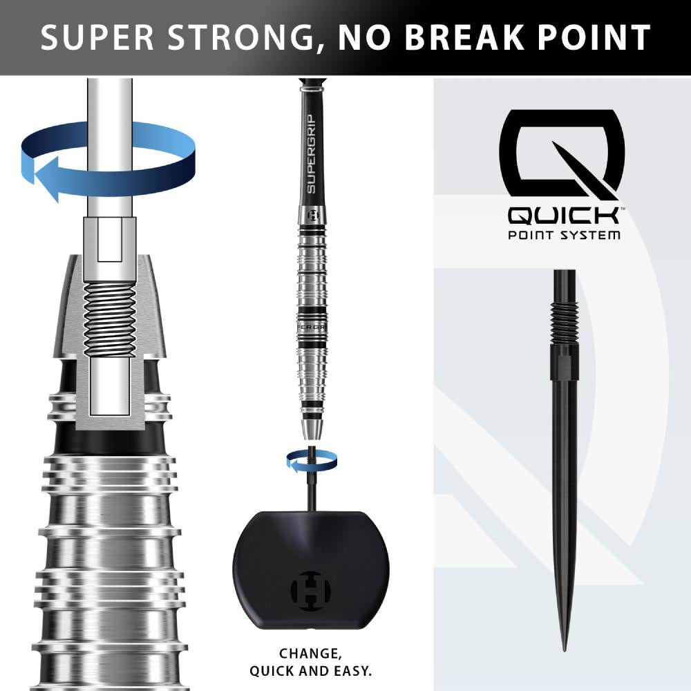 Harrows Steel Dart Set Supergrip QP Torpedo