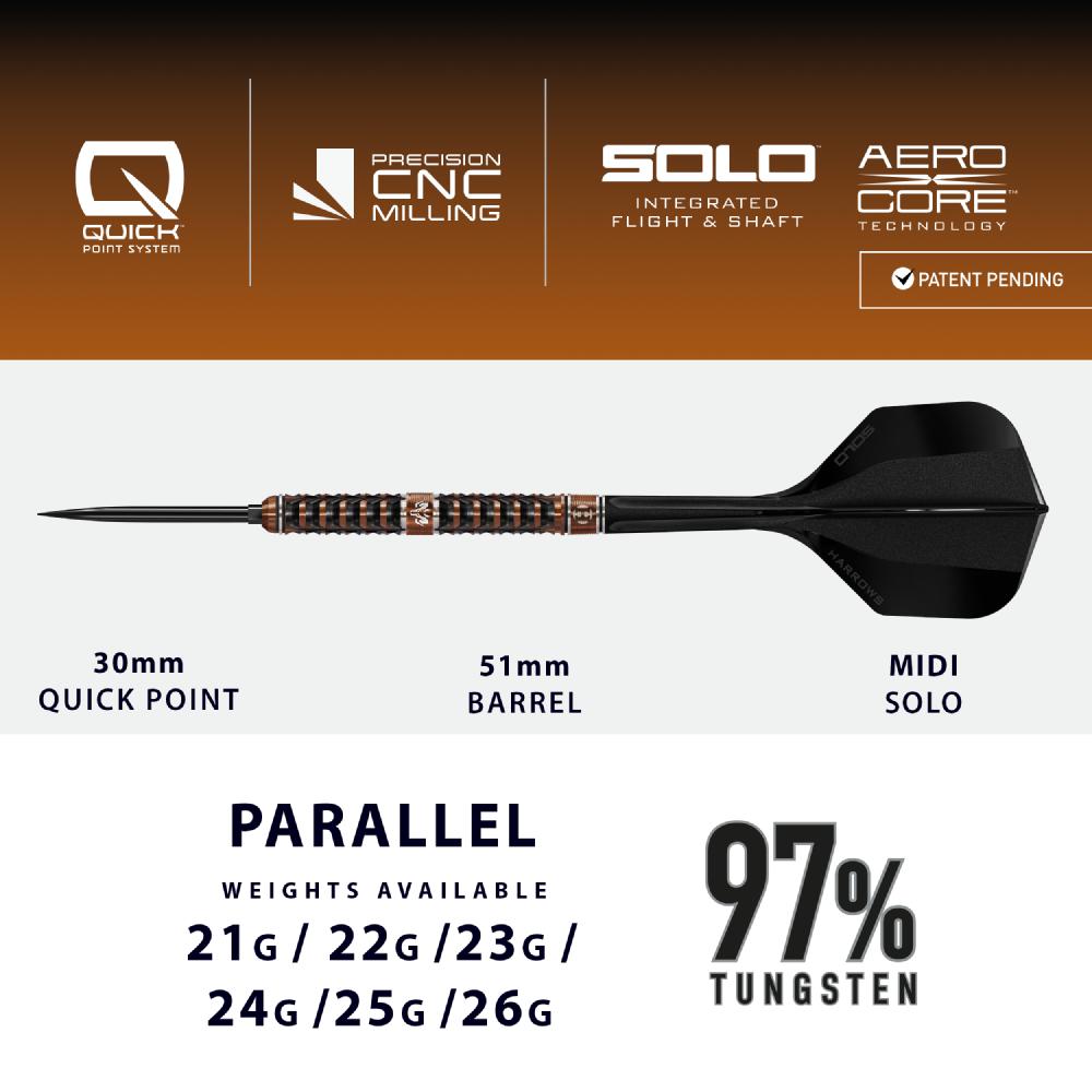 Harrows Steel Dart Set Wolfram Trinity