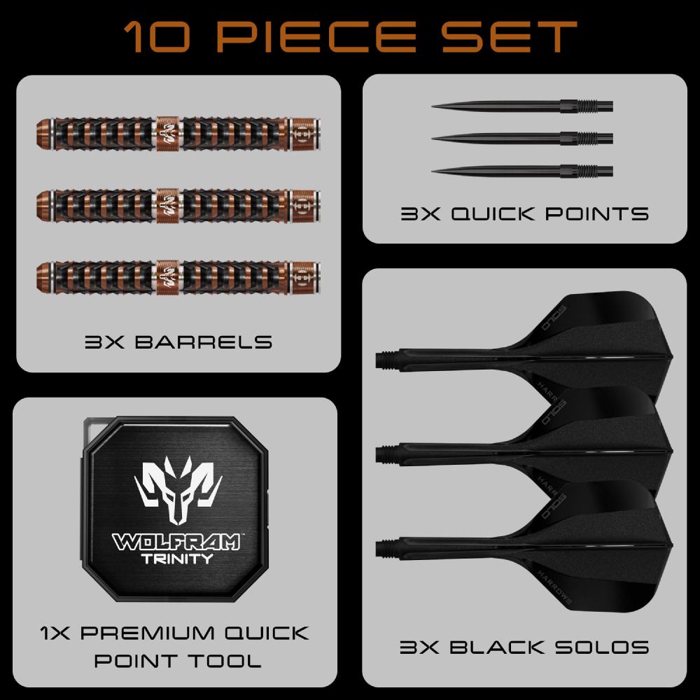 Harrows Steel Dart Set Wolfram Trinity