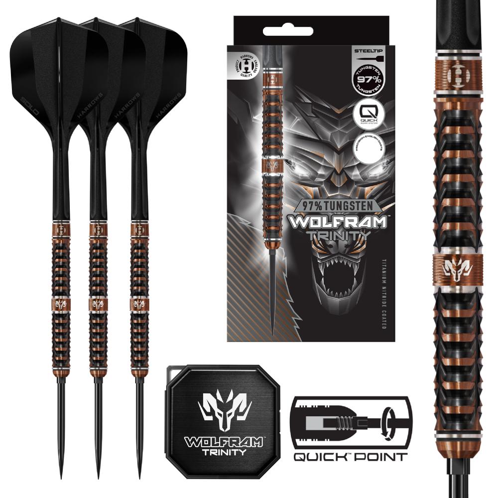 Harrows Steel Dart Set Wolfram Trinity