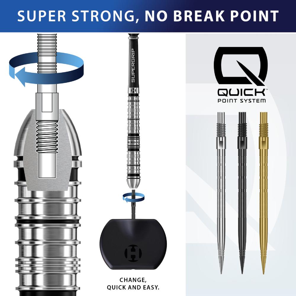 Harrows Steel Dart Spitze Quick Point Micro Grip