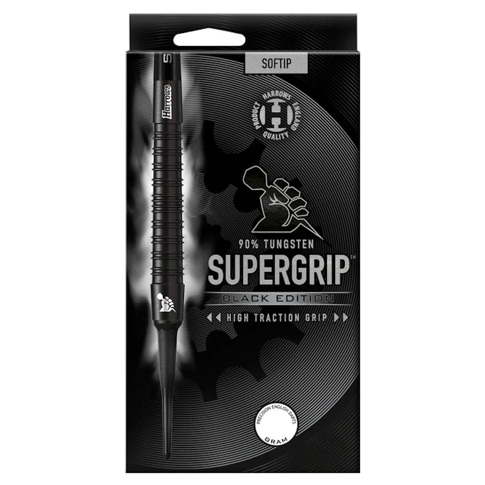 Harrows Dart Set Supergrip Black Edition