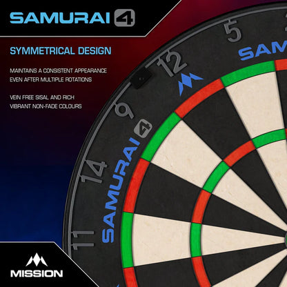Mission Samurai 4 Dartboard Graphit Grau