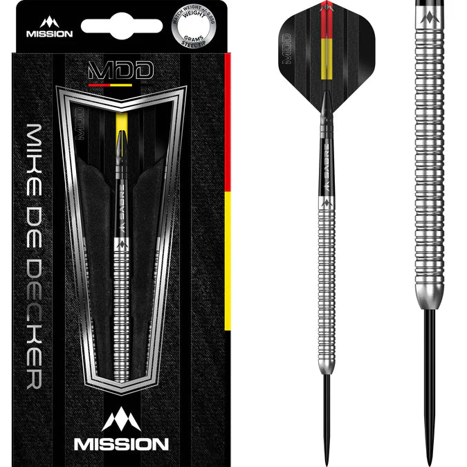 Mission Steel Dart Set Mike De Decker Silver