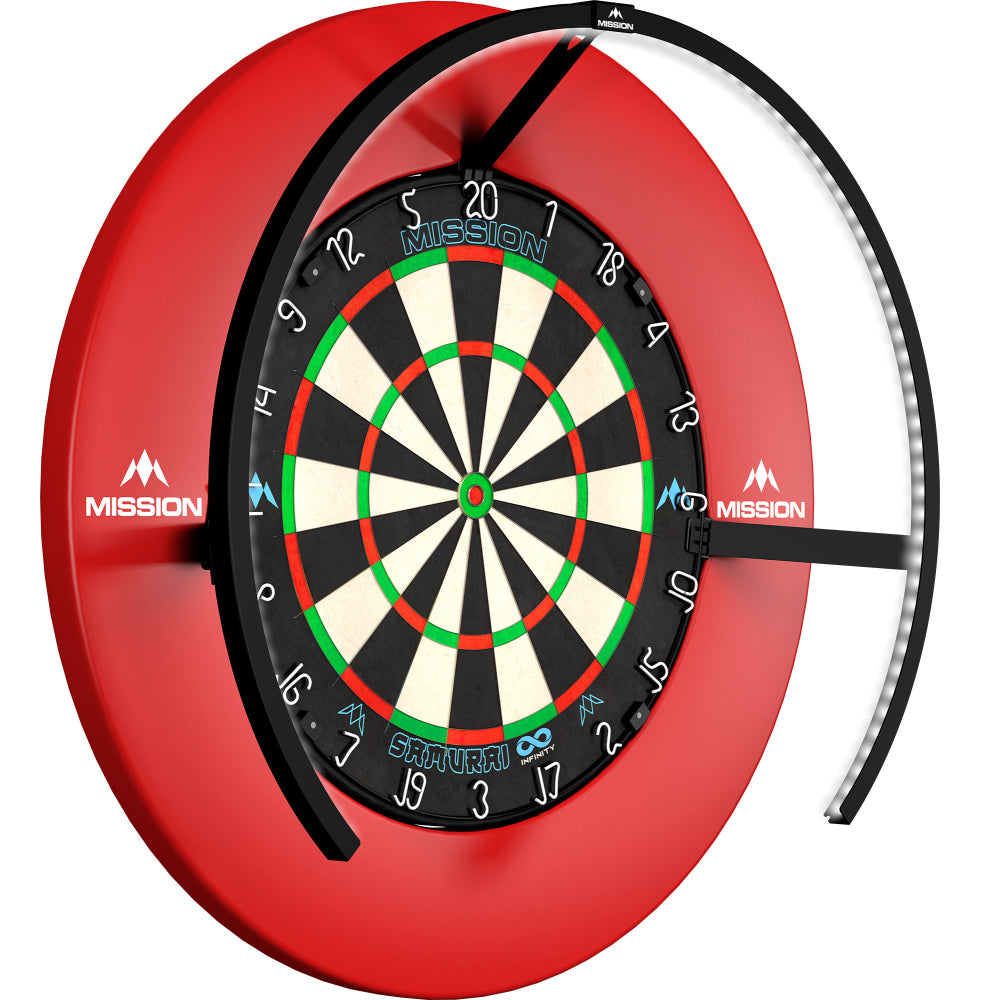 Mission Torus 270 Dartboard Beleuchtung Schwarz
