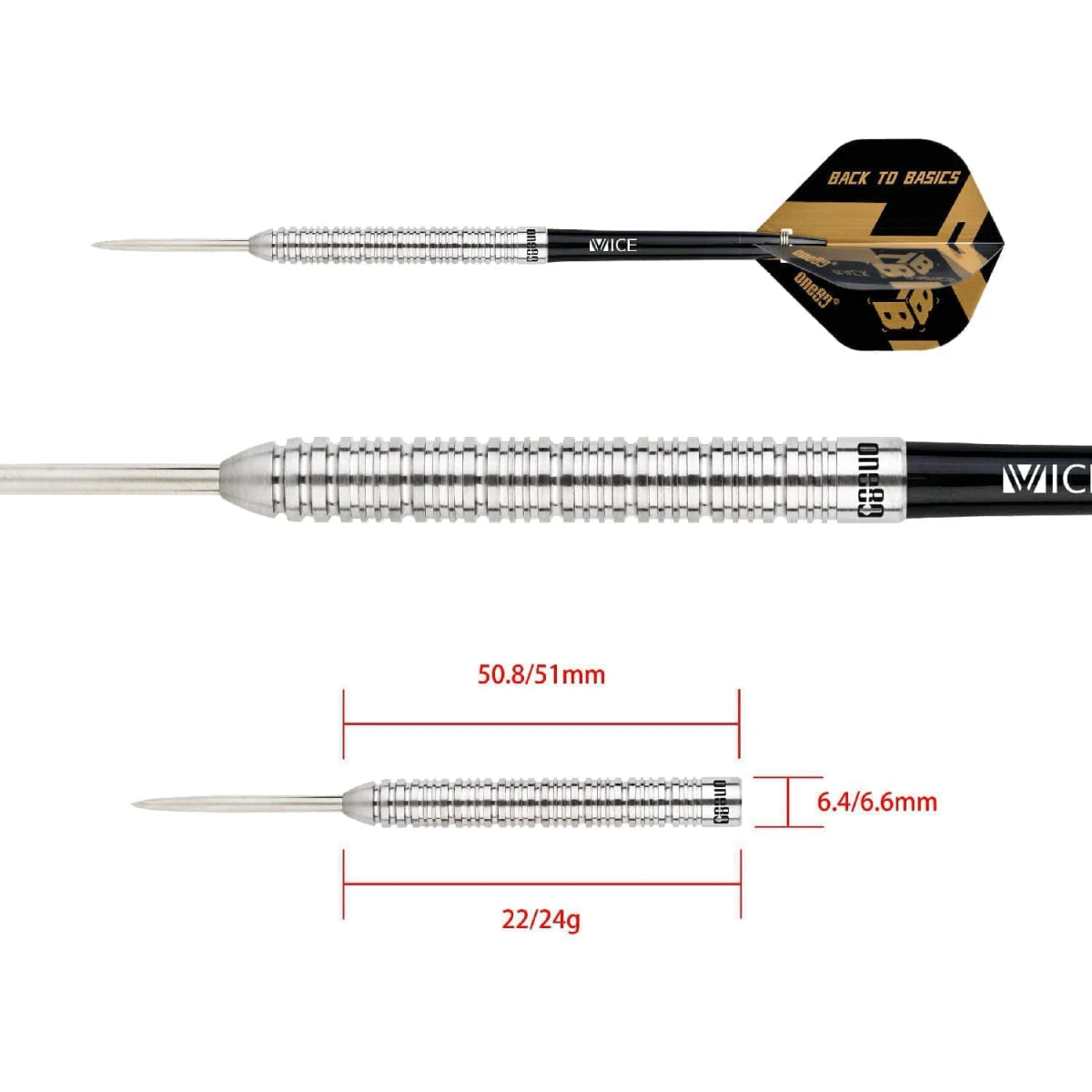 One80 Steel Dart Set Back To Basic BAS