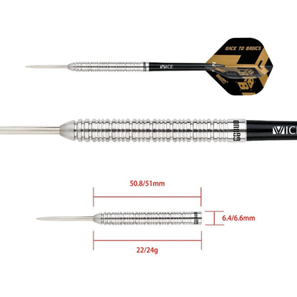 One80 Steel Dart Set Back To Basic BAS