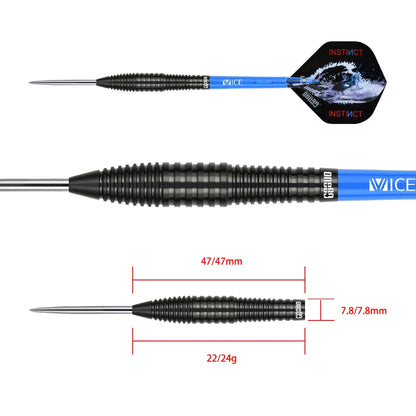 One80 Steel Dart Set Night Hunter Endurance