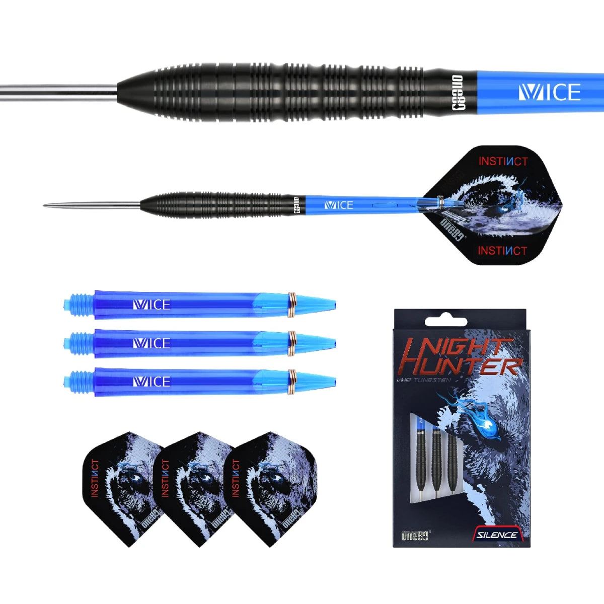 One80 Steel Dart Set Night Hunter Silence