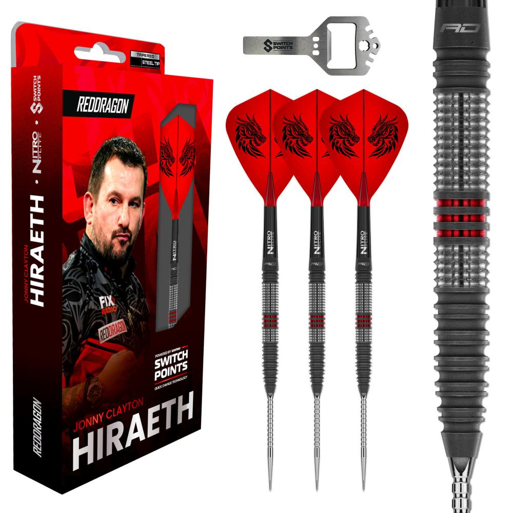 Red Dragon Steel Dart Set Jonny Clayton Hiraeth Switch Point