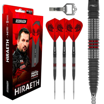 Red Dragon Steel Dart Set Jonny Clayton Hiraeth Switch Point