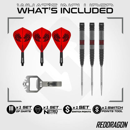 Red Dragon Steel Dart Set Jonny Clayton Hiraeth Switch Point
