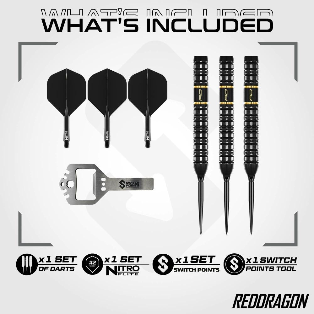 Red Dragon Steel Dart Set Ascend Parallel Switch Point