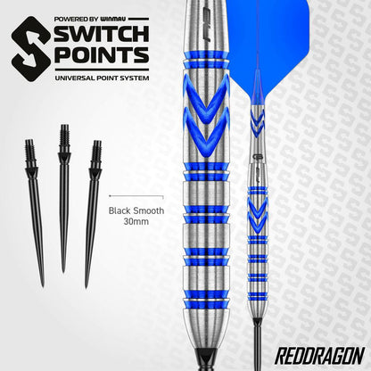 Red Dragon Steel Dart Set Gerwyn Price Blue Switch Point
