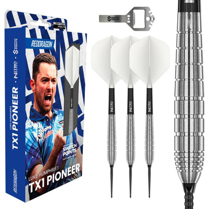 Red Dragon Steel Dart Set Luke Humphries TX1 Pioneer Switch Point
