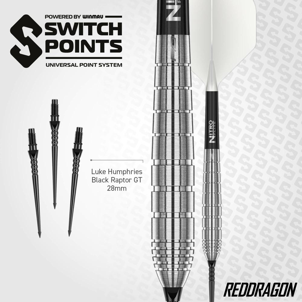 Red Dragon Steel Dart Set Luke Humphries TX1 Pioneer Switch Point