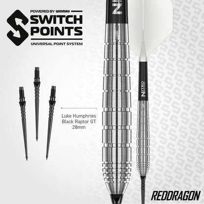Red Dragon Steel Dart Set Luke Humphries TX1 Pioneer Switch Point