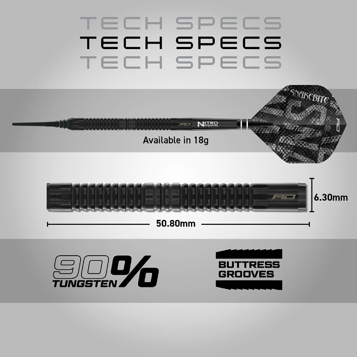 Red Dragon Peter Wright Black Mamba 20g Softdart