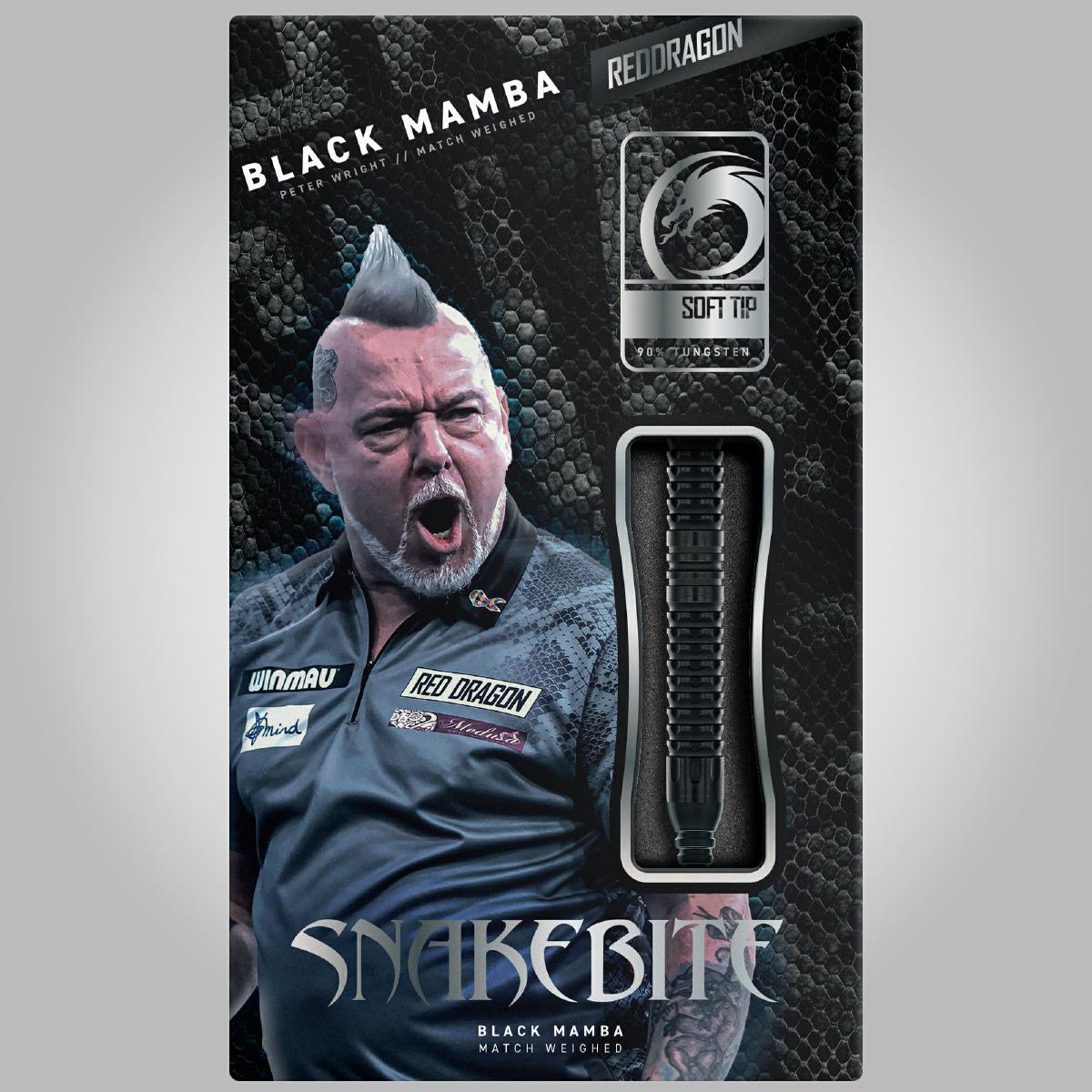 Red Dragon Peter Wright Black Mamba 20g Softdart