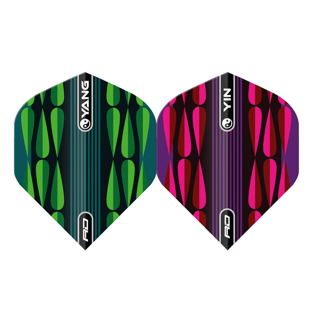 Red Dragon Flight Pink Green Ying Yang 6978